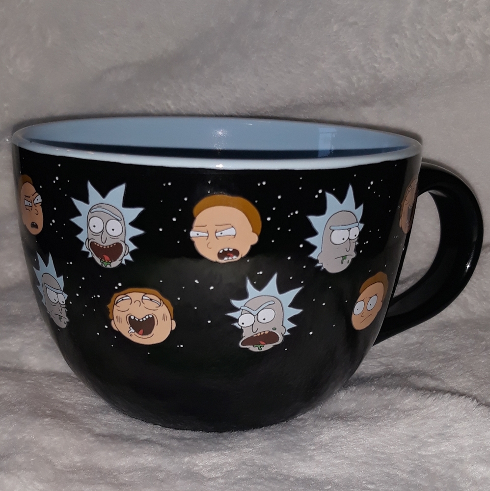 Rick and Morty Faces 24-Ounce Ceramic Soup Mug